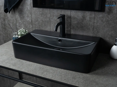 Накладная раковина GID Bm1344 53361 61x35 черная матовая фото