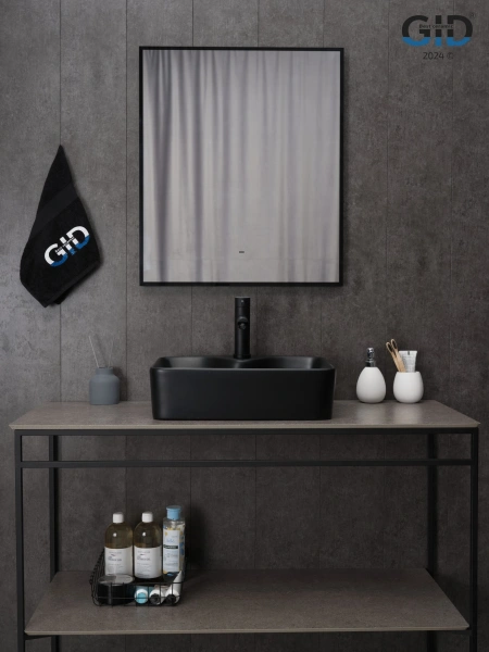 Накладная раковина GID Bm9091 53373 48x37 черная матовая фото