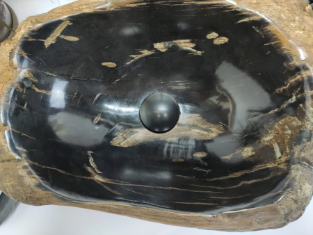 Накладная раковина из окаменелого дерева FSB-0409 фото