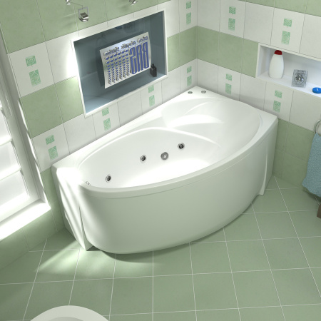 Ванна акриловая с гидромассажем Bas Фэнтази 150х90 R фото