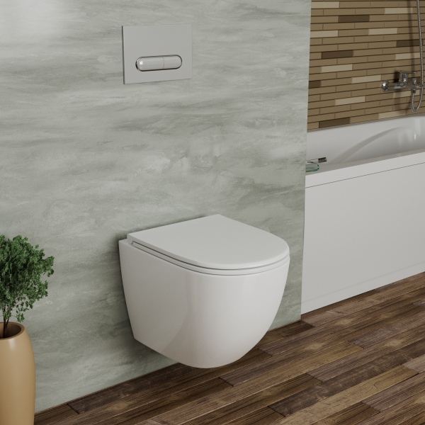 Унитаз подвесной D&K Matrix DT1396016 с сиденьем фото