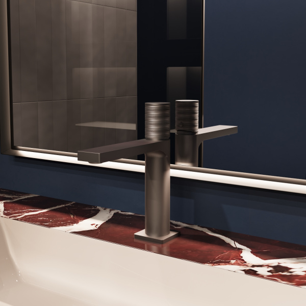 Смеситель для раковины Vincea Domus VBF-5DM01GM вороненая сталь фото