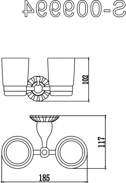Два стакана для зубных щеток Savol 89C S-08968C фото