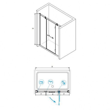 Душевая дверь RGW Viscount VI-02 02040213-18 130 см фото