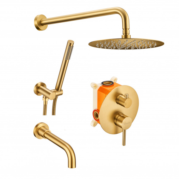 Душевая система скрытого монтажа Milacio Ultra MCU.150.GD брашированное золото фото