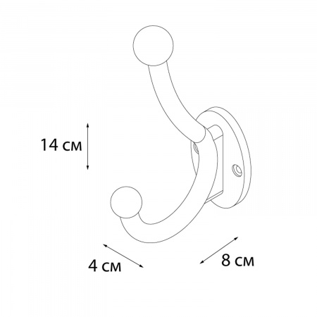 Крючок для ванной одинарный Fixsen Hotel FX-31005A фото