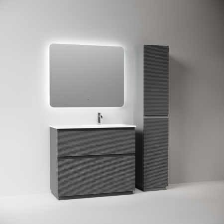 Тумба под раковину Sancos Folk Floor FL100FRGS Grey soft фото