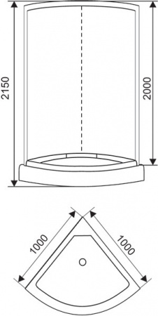 Душевая кабина Style S-13G 100x100 фото