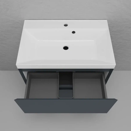 Тумба напольная под раковину Style Line Манхэттен 70 ЛС-00002375 графит фото