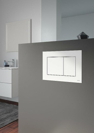 Инсталляция для подвесного унитаза Tece Base 9400413 с белой кнопкой смыва фото