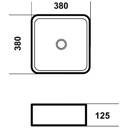 Накладная раковина Grossman Falcon GR-3055 38x38 фото