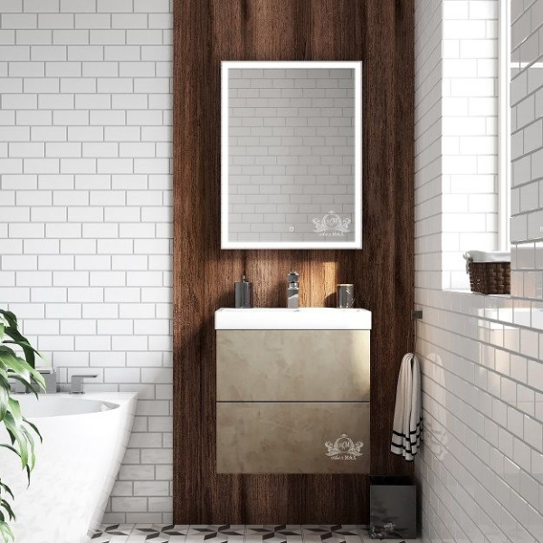 Зеркало-шкаф с подсветкой Art&Max Techno AM-Tec-550-800-1D-R-DS-F 55x80 белый фото