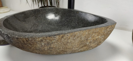 Накладная раковина из речного камня RS0861 (50*42*15) фото