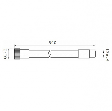 Шланг-переходник Omnires 203/17IN хром фото