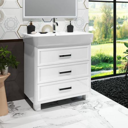 Тумба с раковиной Opadiris Вегас 80 00-00003259 белая фото