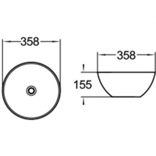 Накладная раковина SantiLine SL-1040 35x35 фото