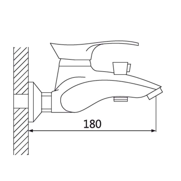 Смеситель для ванны с душем Oute T01S T0102AS фото