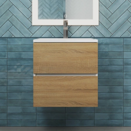 Тумба под раковину Uperwood Barsa 50 2937205250 белая/дуб сонома фото