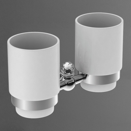 Два стакана для зубных щеток Art&Max Antic Crystal AM-E-2688SJ-Cr хром фото