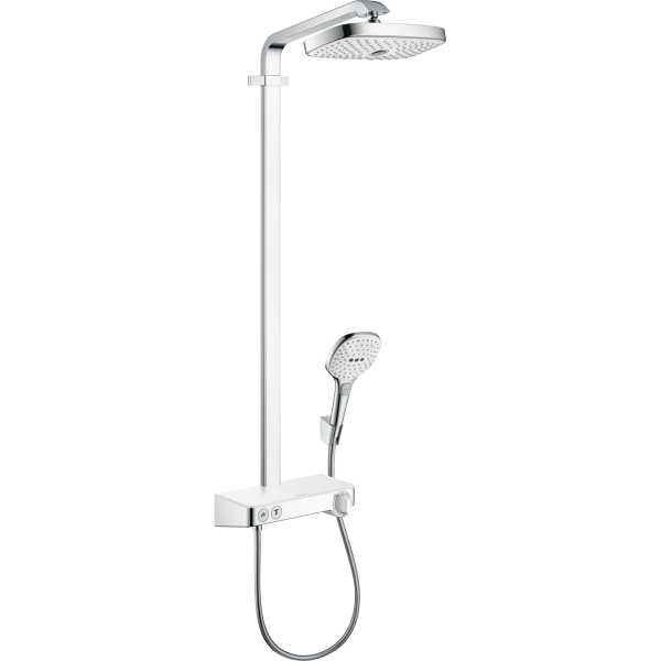 Душевая система (стойка) Hansgrohe Raindance Select Push 300 2jet Showerpipe 27126400 белый/хром фото