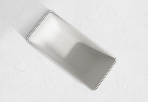 Ванна из искусственого камня Abber Stein AS9623 170x80 белая матовая фото