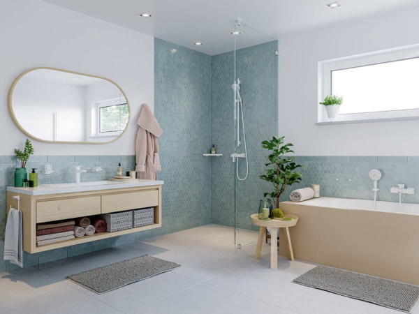Угловая полка для ванны Hansgrohe AddStoris 41741700 белая матовая фото