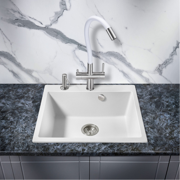 Смеситель для кухни под фильтр Milacio Ultra Naron MCU.560.SSW нержавеющая сталь фото