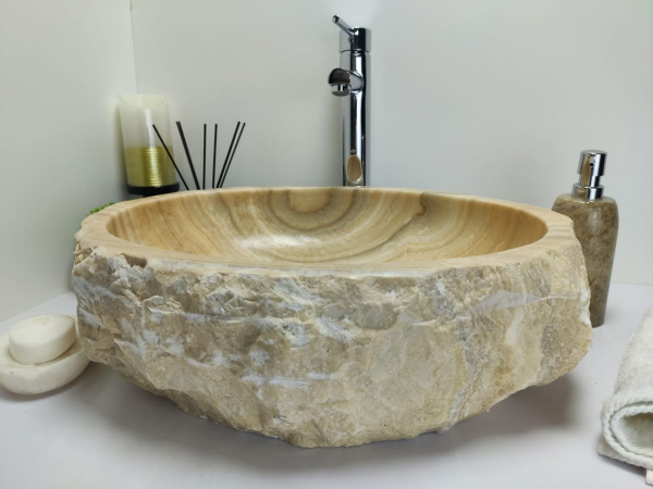 Накладная раковина из оникса Indo Erozy Sunset EO-00421 фото