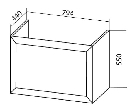 Тумба с раковиной Бриклаер Берлин 80 4627125416088 фото