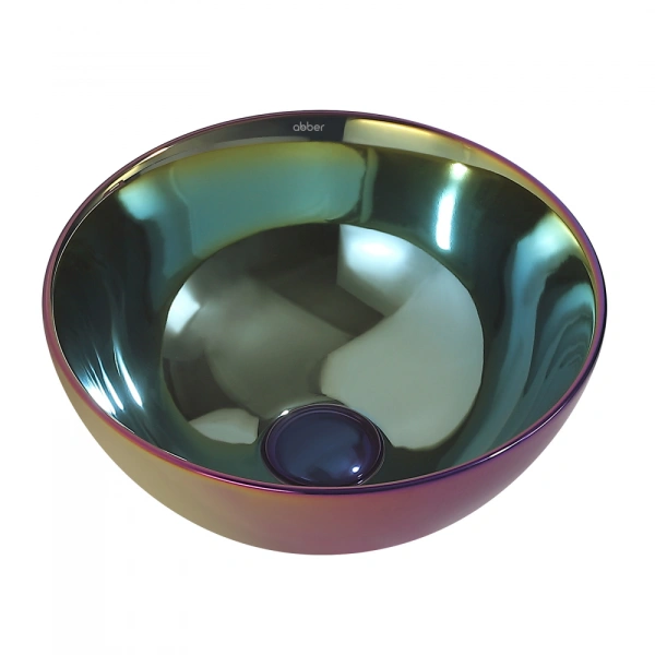 Накладная раковина Abber Bequem AC2106Regen 32x32 хамелеон фото