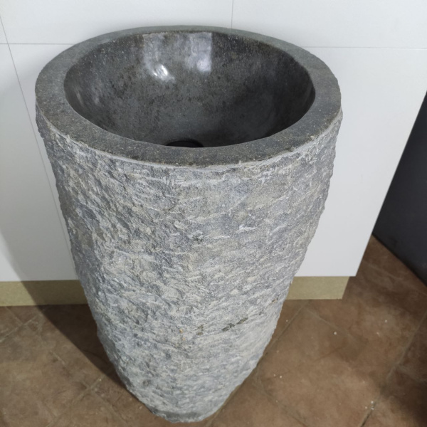Раковина напольная из мрамора Grey MN-01498 (43*43*90) фото