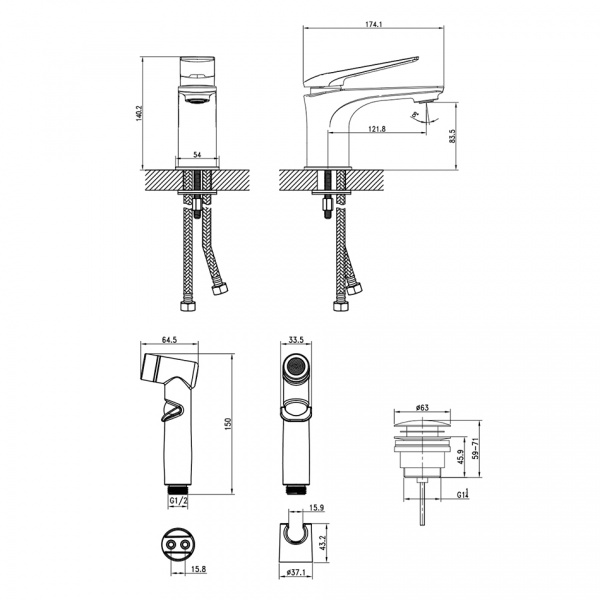 Смеситель для раковины Lemark Allegro LM5916CW фото