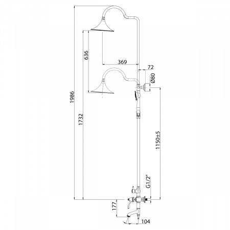 Душевая система (стойка) Lemark Greek LM5562GG фото