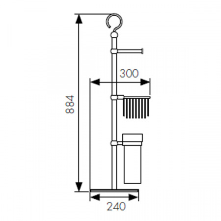 Напольная стойка для туалета Kaiser KH-2615 фото