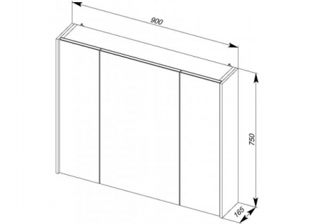 Зеркало-шкаф Aquanet Латина 90 00179605 фото