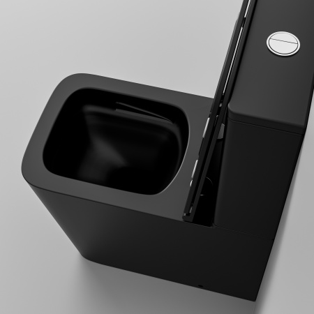 Унитаз напольный Grossman Tornado GR-4418BMSQ черный матовый, с сиденьем фото