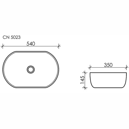 Раковина-чаша Ceramica Nova Element 54 CN5023 Белая фото
