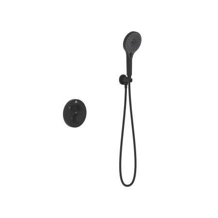 Душевая система скрытого монтажа с термостатом Vincea Inspire VSFW-3I22MT5MB черная матовая фото