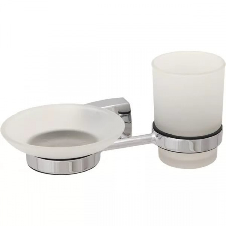 Стакан для зубных щеток с мыльницей Fixsen Kvadro FX-61306+08 фото