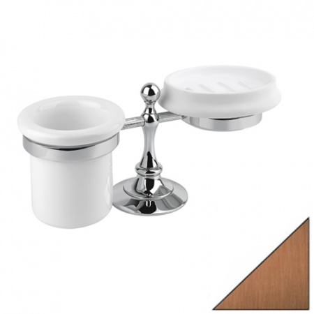 Стакан для зубных щеток и мыльница настольные Cezares Olipm OLIMP-STT-02-M бронза фото