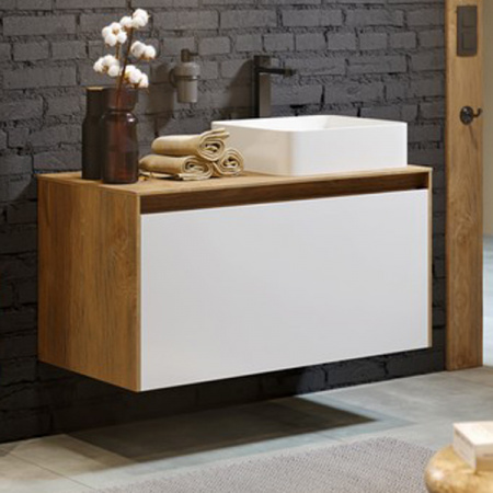 Тумба под раковину Aqwella 5 Stars Mobi MOB0112DB+MOB0712W фото