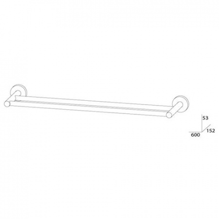 Держатель полотенец двойной Artwelle Harmonia HAR 031 60 см фото