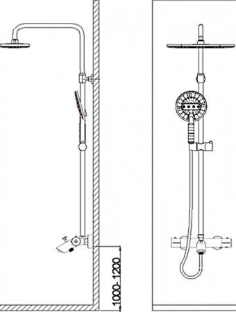 Душевая система (стойка) Weltwasser WW TS 6270 фото