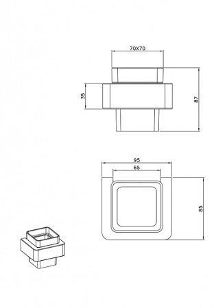 Стакан для зубных щеток AltroBagno Aperto 080201MB фото
