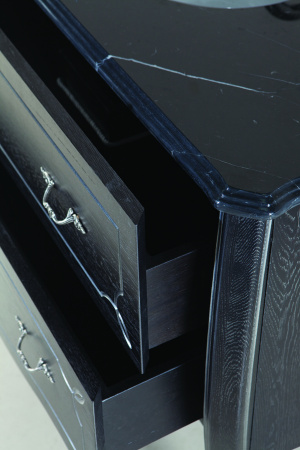 Тумба под раковину Bellezza Грация Люкс 110 черная фото