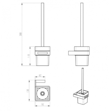 Ершик для туалета Boheme Q 10954-G фото