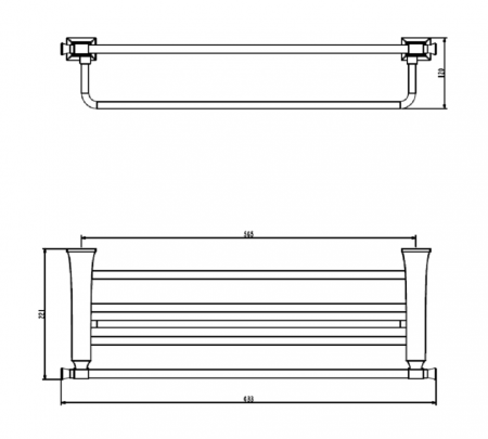 Полочка для полотенец Art&Max Genova AM-M-078-CR фото