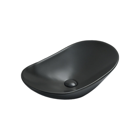 Накладная раковина Vincea VBS-508MB 72x37 черная матовая фото