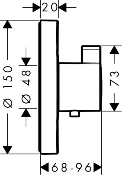Термостат Hansgrohe ShowerSelect S Highflow 15741000 фото