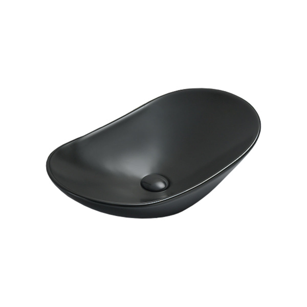 Накладная раковина Vincea VBS-508MB 72x37 черная матовая фото